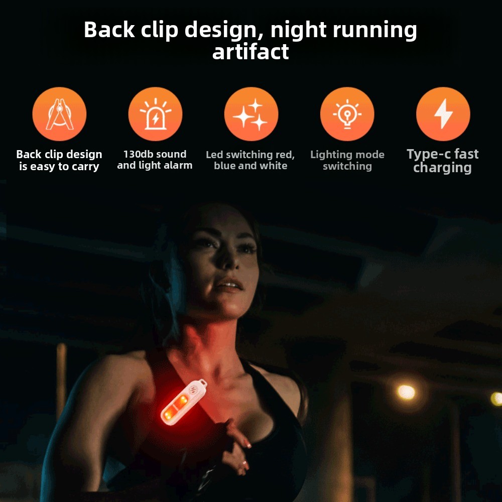 Personal Alarm Keychain - Światło ostrzegawcze LED 130dB do biegania