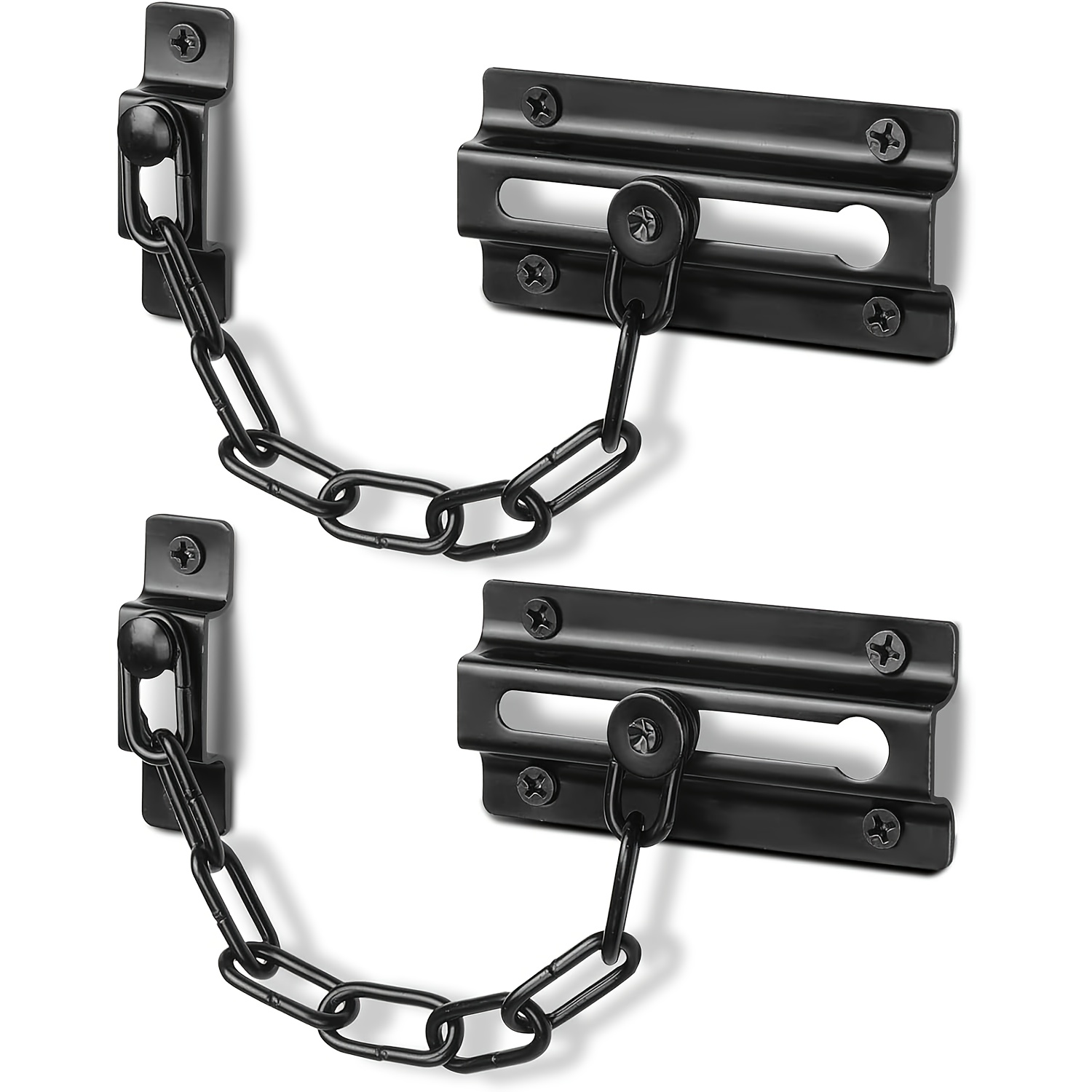 Zestaw 2 szt. czarnych łańcuch – Security Chain Door recenzja i cena