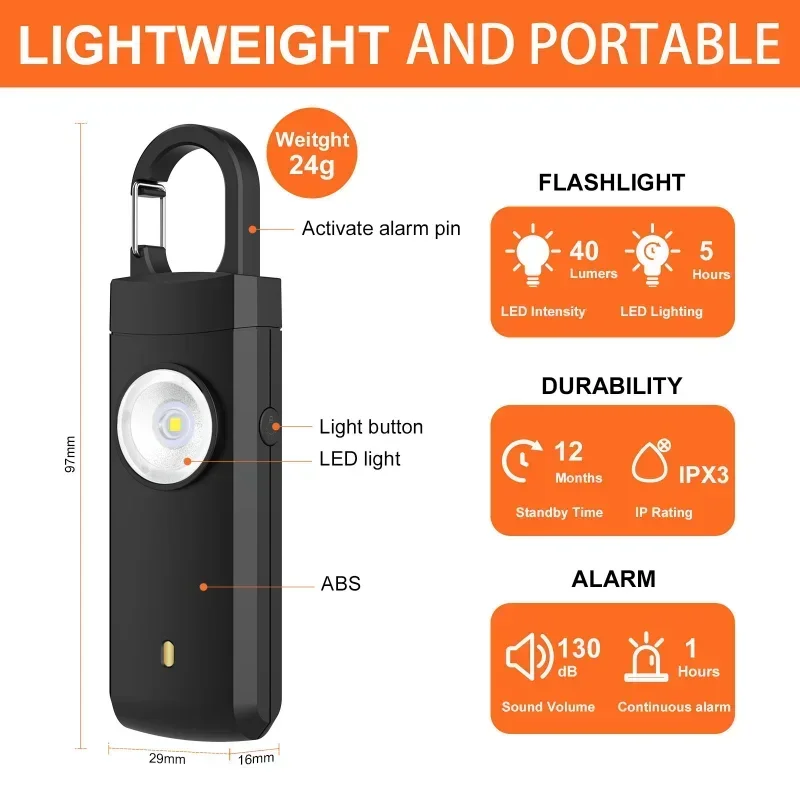 Latarka LED do samoobrony, ład – Personal Alarm Keychain recenzja i cena